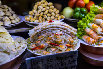 January 14, 2020, Fresh, diverse food market in Hanoi Vietnam