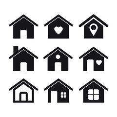 Home icon, vector illustration isolated