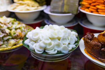 January 14, 2020, Fresh, diverse food market in Hanoi Vietnam