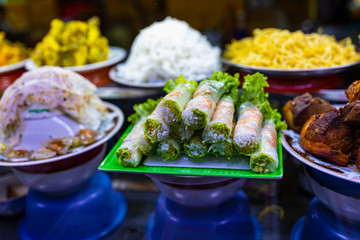 January 14, 2020, Fresh, diverse food market in Hanoi Vietnam