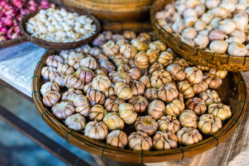 Obraz premium January 14, 2020, Fresh, diverse food market in Hanoi Vietnam