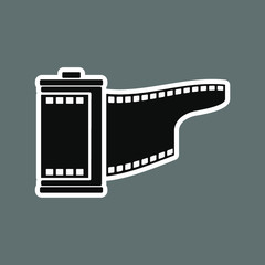 Camera Film Sticker - obrazy, fototapety, plakaty