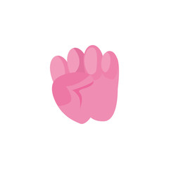 Isolated fist sign with hand fill style icon vector design