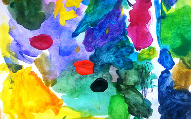 acrylic and oil pallet of bright colors