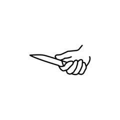 knife line illustration icon on white background