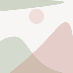 Green background hills landscape design vector illustration