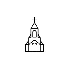 church line illustration icon on white background