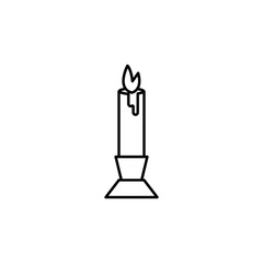 candle line illustration icon on white background