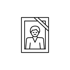 picture line illustration icon on white background