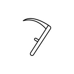 Obraz premium reaper line illustration icon on white background
