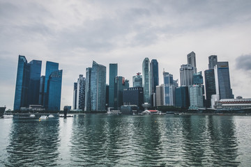 Fototapeta na wymiar city skyline singapore
