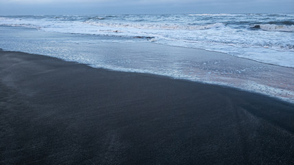 Playa vacía, invierno en Pinamar