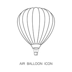 Obraz premium Air Balloon Simple Icon isolated on White
