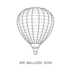 Air Balloon Simple Icon isolated on White
