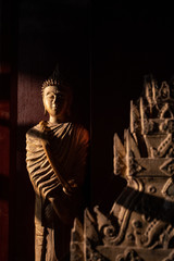 Buddha statues in Wat Xieng Thong in Luang Prabang , Laos