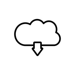 Cloud computing line style icon vector design