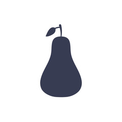 Isolated pear fruit silhouette style icon vector design