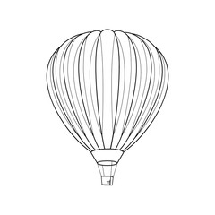Obraz premium Air Balloon Simple Icon isolated on White