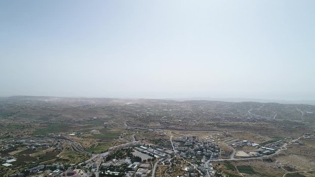 Aerial overlook of Hebron City and surroundings. West Bank. Israel. DJI_0002-01