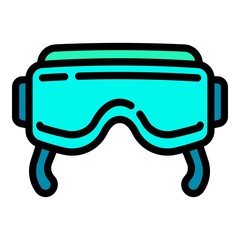 Vr goggles icon. Outline vr goggles vector icon for web design isolated on white background