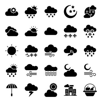  Cold Weather Solid Icons Pack 