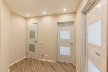 Russia, Moscow- October 17, 2019: interior room apartment modern bright cozy atmosphere. general cleaning, home decoration, preparation of house for sale