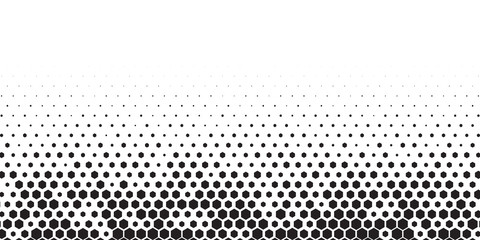 Abstract honeycomb hexagon background. Black elements on white background. Vector template for web and graphic designs.