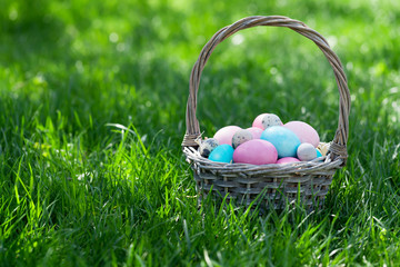 Easter eggs basket