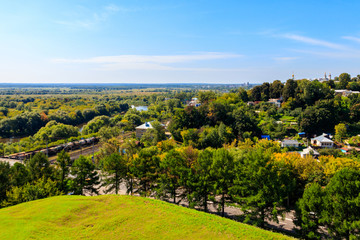 Obraz premium View of the Klyazma river and Vladimir city in Russia