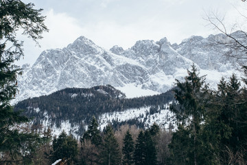 mountains in winter