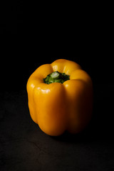 Front view of isolated yellow pepper