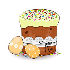 Vector illustration of easter card. vector. Easter. easter with eggs