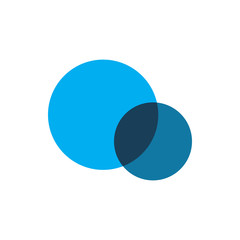 abstract blue circle combine color logo design