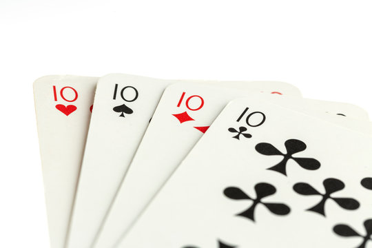 10 number gambling paperson black background