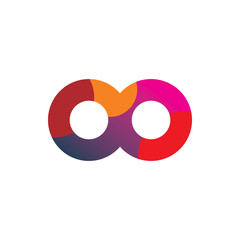 creative infinity color line logo design