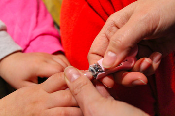 nail and finger manicure for baby