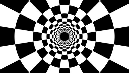 Black and white stripes. Computer generated abstract background, 3D rendering backdrop