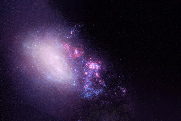 A bright galaxy in deep space. Elements of this image were furnished by NASA.