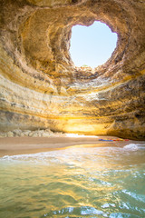 Benagil Sea Cave on Praia de Benagil, Portugal