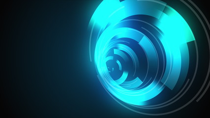 3d rendering of Head-up Display elements for screensaver. Computer generated digital futuristic HUD for tech interfaces. Web background