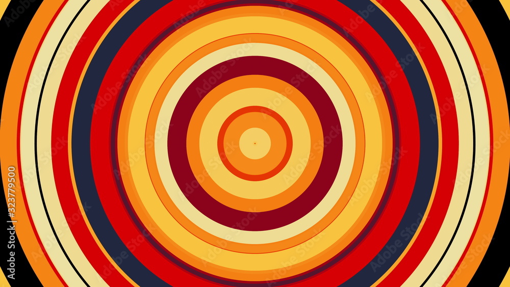 Poster abstract colorful circle with hypnotic spinning motion, computer generated. 3d rendering of vortex b