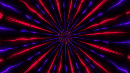 Abstract neon kaleidoscope background, 3d rendering computer generated background