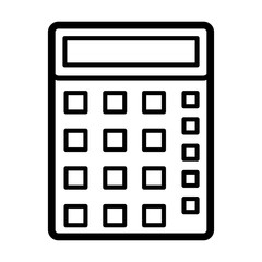 Vector simple icon of calculator. Modern concept design. Isolated vector sign symbol.