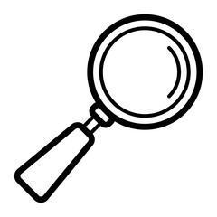 Vector simple icon of magnifier. Modern concept design. Isolated vector sign symbol.