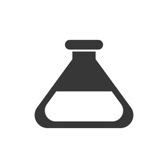 Isolated chemistry flask silhouette style icon vector design