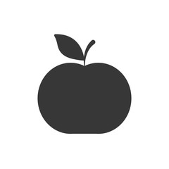Isolated apple fruit silhouette style icon vector design