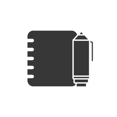 Isolated school marker and notebook silhouette style icon vector design