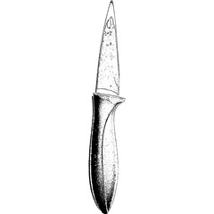 knife in a high contrast illustration