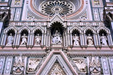 Fototapeta na wymiar A daytime view of the Florence Cathedral located in Florence, Italy.