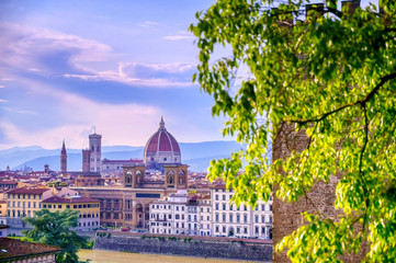 Fototapeta na wymiar A daytime view of the Florence Cathedral located in Florence, Italy.